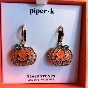 NIB * Piper K Halloween Pumpkin Earrings